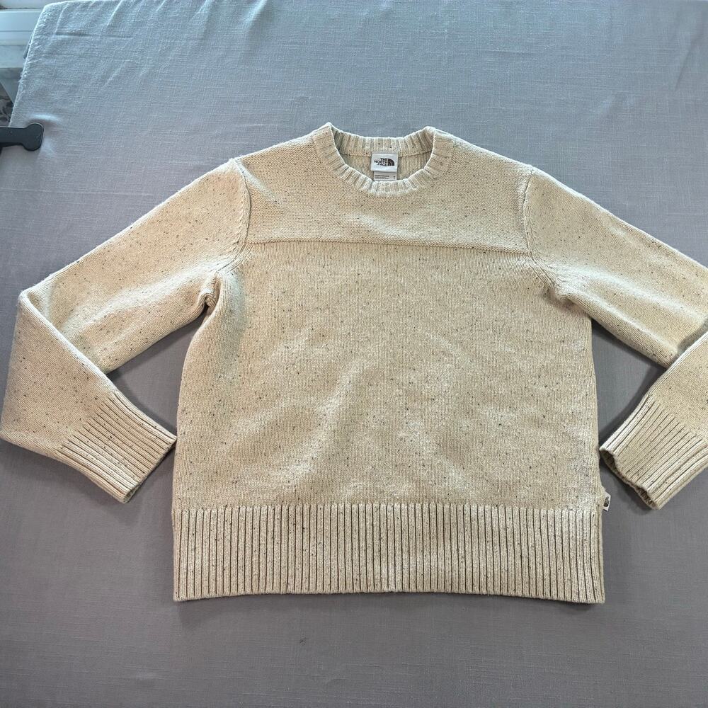 The North Face Wool Blend Crewneck Sweater Mens Medium Beige